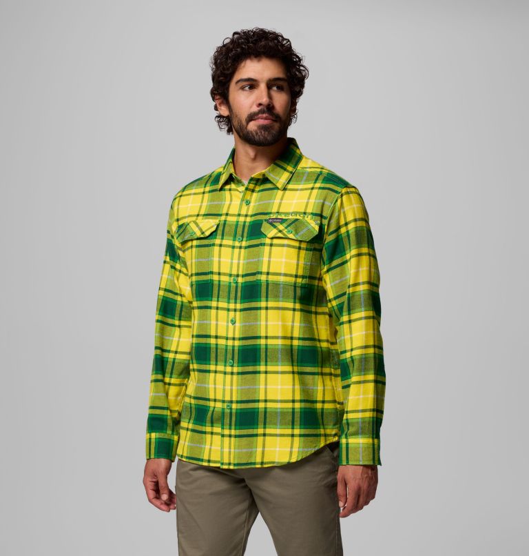CLG Flare Gun Flannel LS Shirt, Color: UO - Fuse Green Tartan, image 4