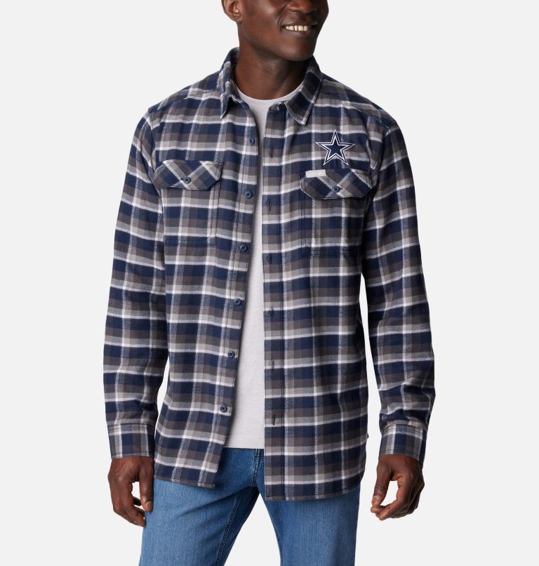 White Plaid Flannel - Mens Long-Sleeve