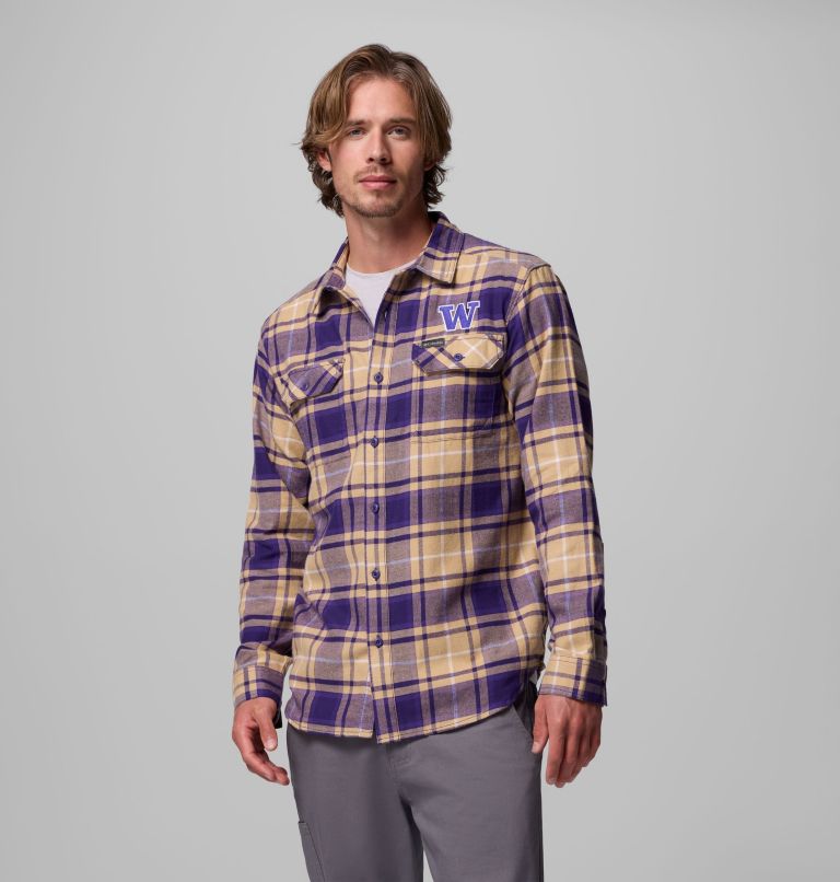CLG Flare Gun Flannel LS Shirt, Color: UW - UW Purple Tartan, image 1
