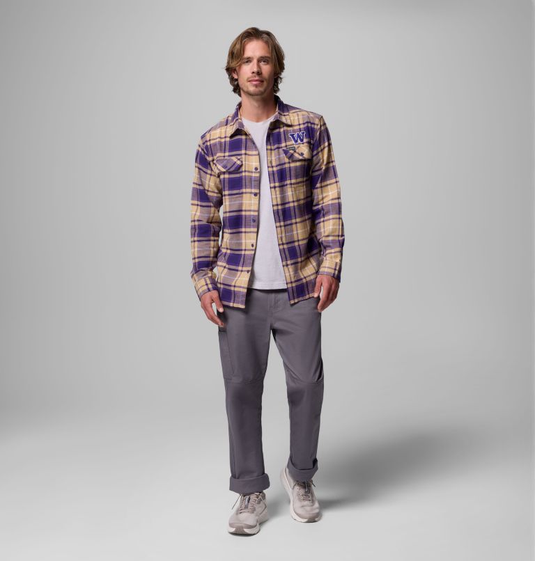 CLG Flare Gun Flannel LS Shirt, Color: UW - UW Purple Tartan, image 2