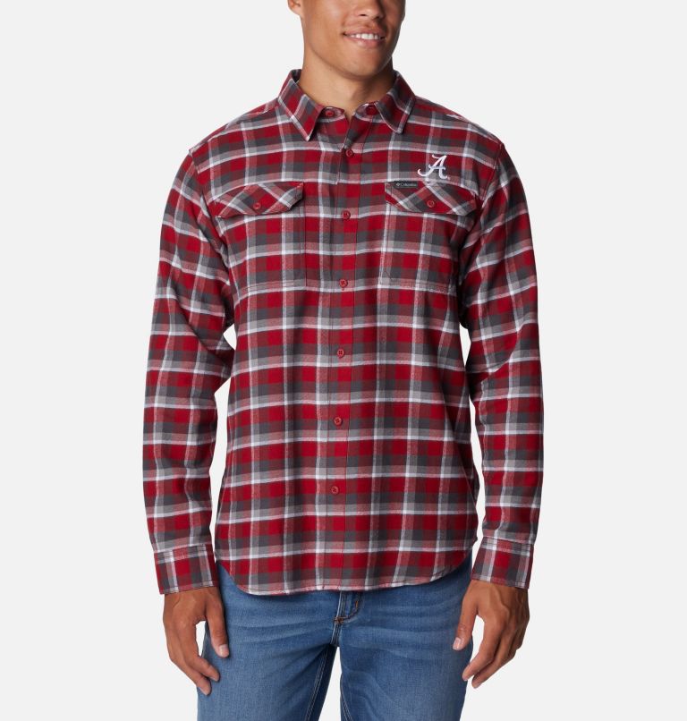 Columbia Crimson Alabama Tide Flare Gun Flannel Long Sleeve Shirt Size: Medium