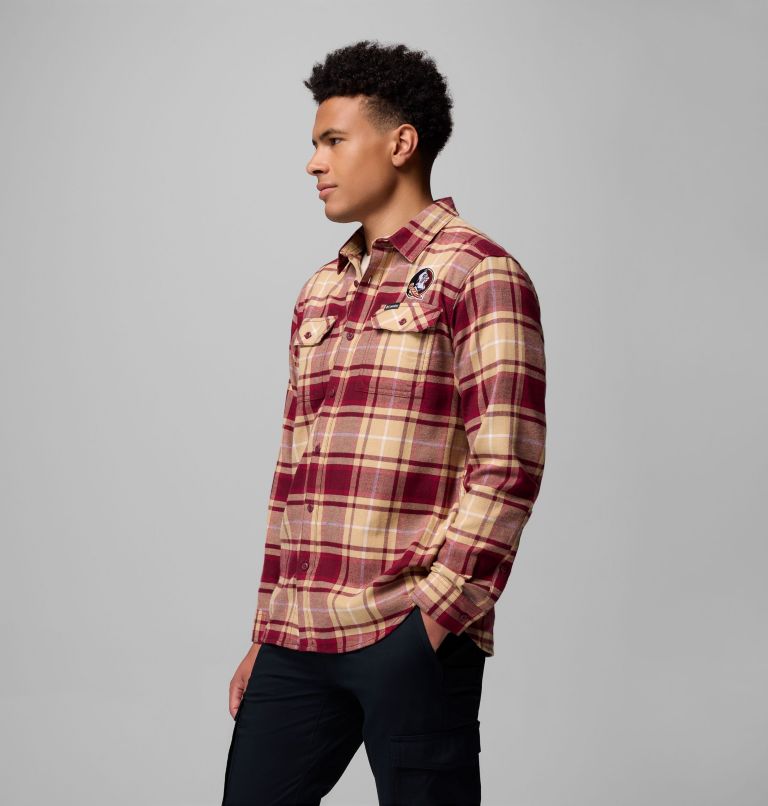 CLG Flare Gun Flannel LS Shirt, Color: FSU - Cabernet Tartan, image 4