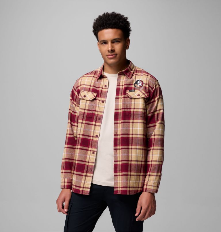 CLG Flare Gun Flannel LS Shirt, Color: FSU - Cabernet Tartan, image 5