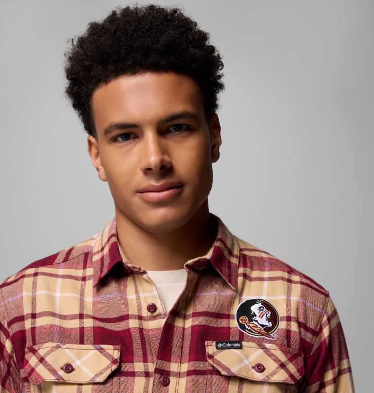 CLG Flare Gun Flannel LS Shirt, Color: FSU - Cabernet Tartan, image 6