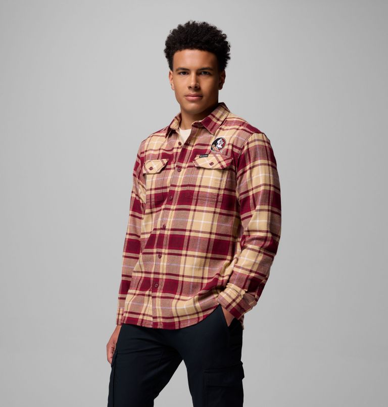 CLG Flare Gun Flannel LS Shirt, Color: FSU - Cabernet Tartan, image 1