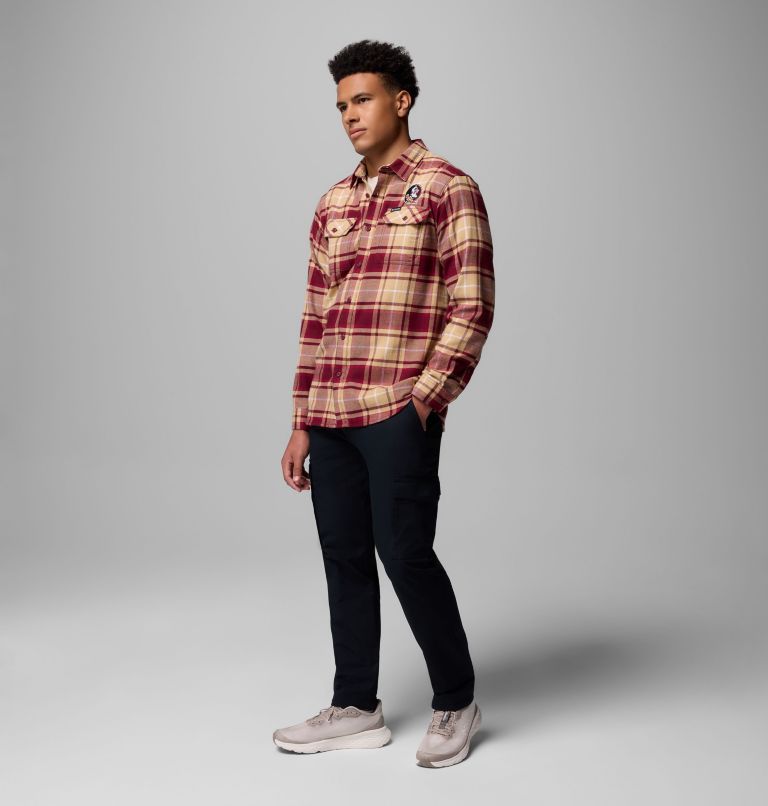 CLG Flare Gun Flannel LS Shirt, Color: FSU - Cabernet Tartan, image 2
