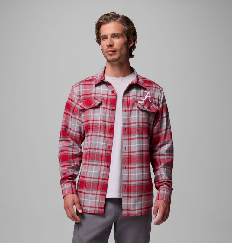 Men's Collegiate Flare Gun Flannel Long Sleeve Shirt - Alabama, Color: ALA - Red Velvet Tartan, image 5