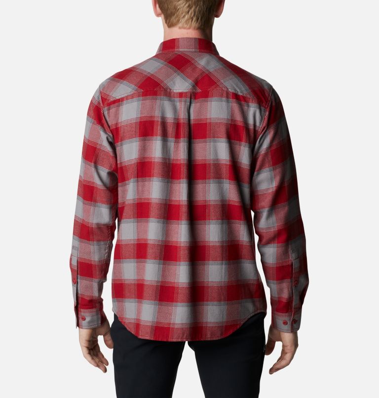 Thumbnail: Men's Collegiate Flare Gun Flannel Long Sleeve Shirt - Washington State, Color: WAZ - Red Velvet Plaid, image 2