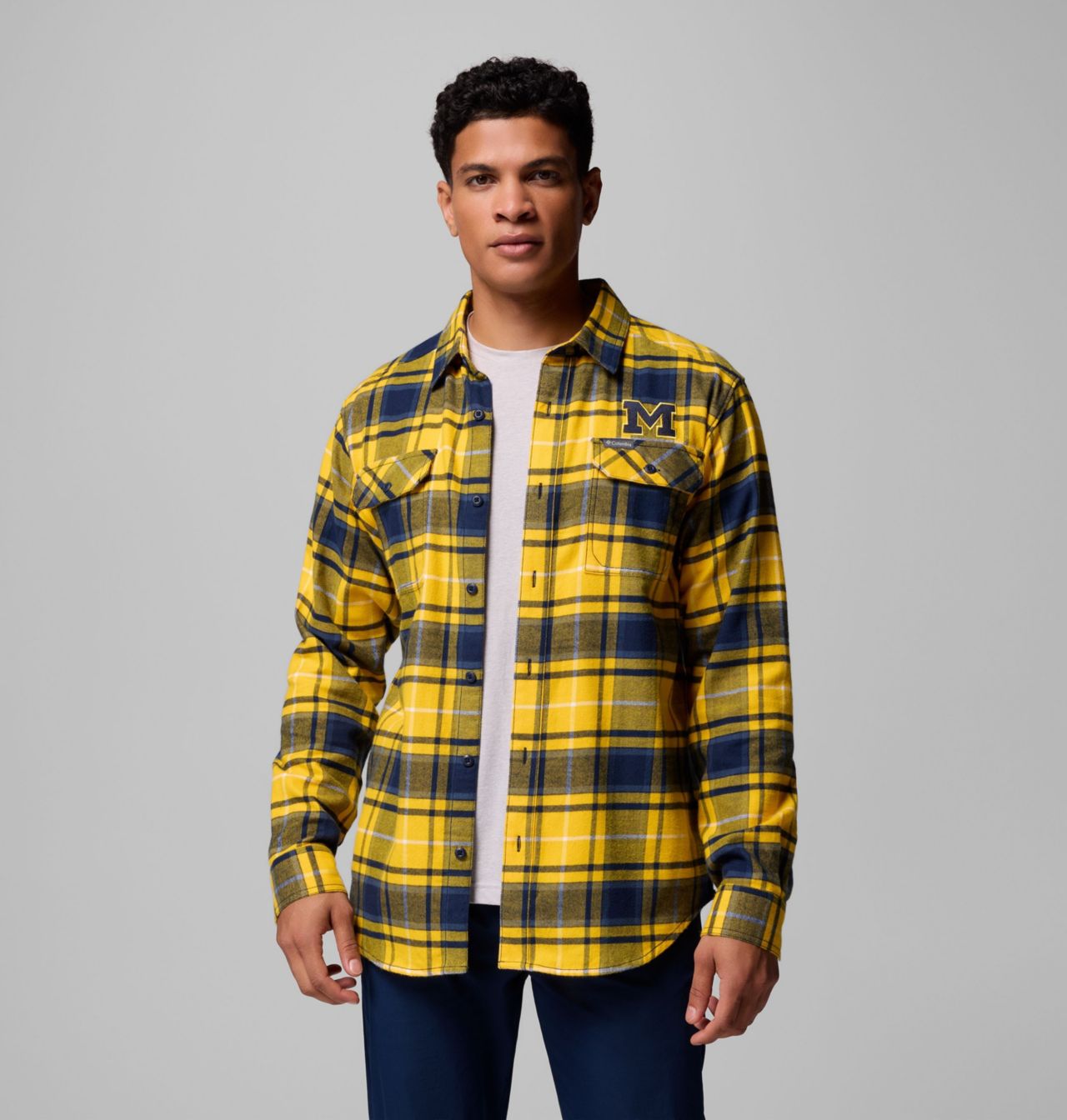 Men's Collegiate Flare Gun™ Flannel Long Sleeve Shirt - Michigan 5