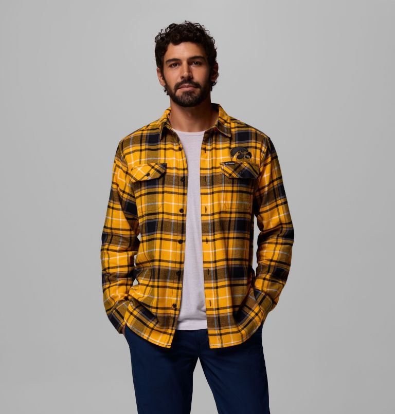 CLG Flare Gun Flannel LS Shirt - Iowa, Color: IW - MLB Gold Tartan, image 5