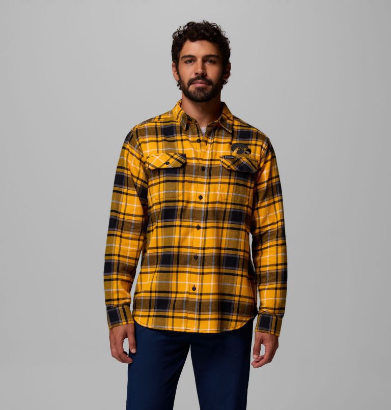 CLG Flare Gun Flannel LS Shirt - Iowa, Color: IW - MLB Gold Tartan, image 1