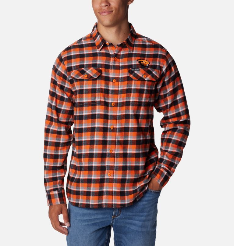 Men's Collegiate Flare Gun™ Flannel Long Sleeve Shirt - Oregon