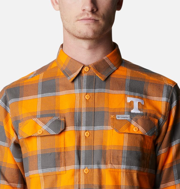 Men's Collegiate Flare Gun Flannel Long Sleeve Shirt - Tennessee, Color: UT - Solarize Plaid