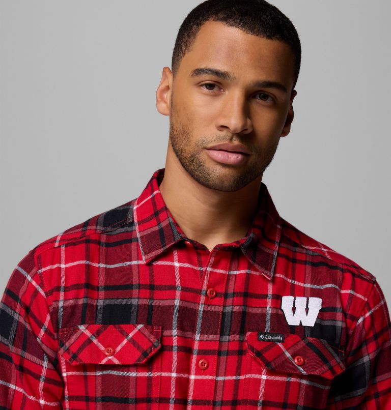 CLG Flare Gun Flannel LS Shirt, Color: WIS - Intense Red Tartan, image 6