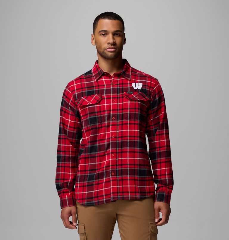 CLG Flare Gun Flannel LS Shirt, Color: WIS - Intense Red Tartan, image 1