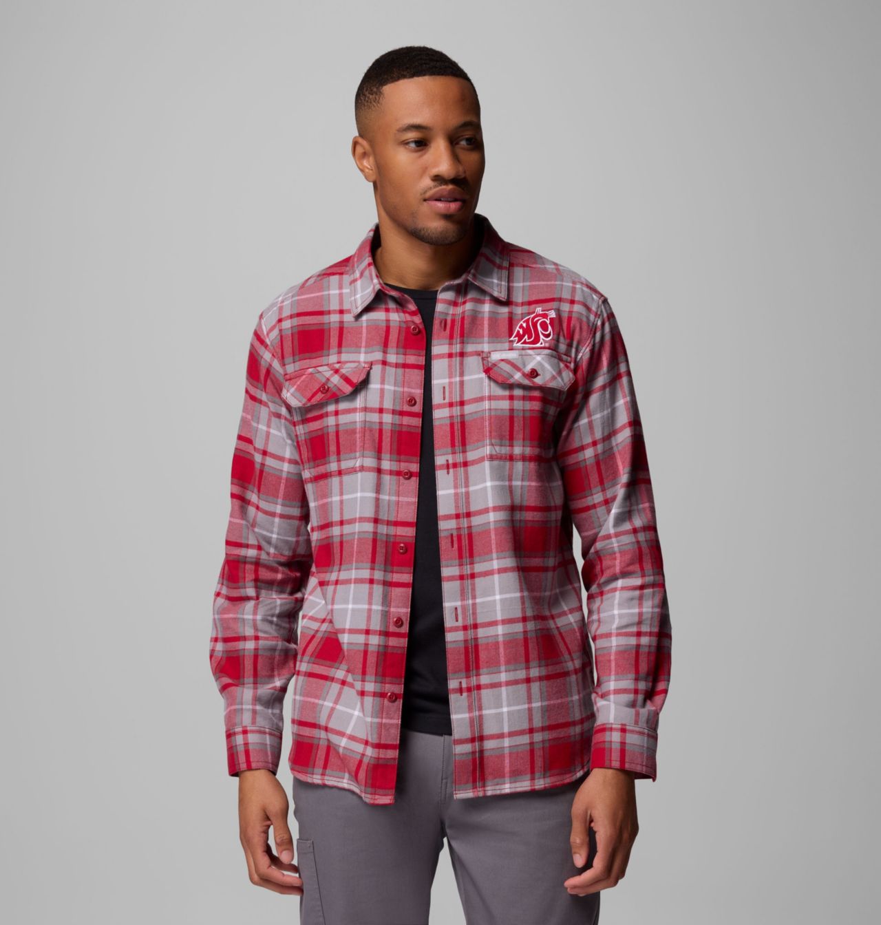 Men's Collegiate Flare Gun™ Flannel Long Sleeve Shirt - Washington State 5