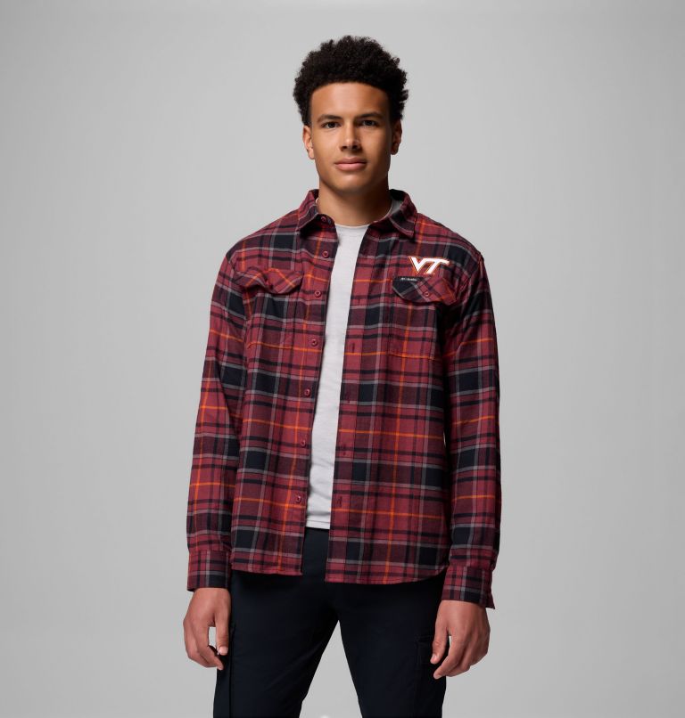 CLG Flare Gun Flannel LS Shirt, Color: VT - Deep Maroon Tartan, image 5