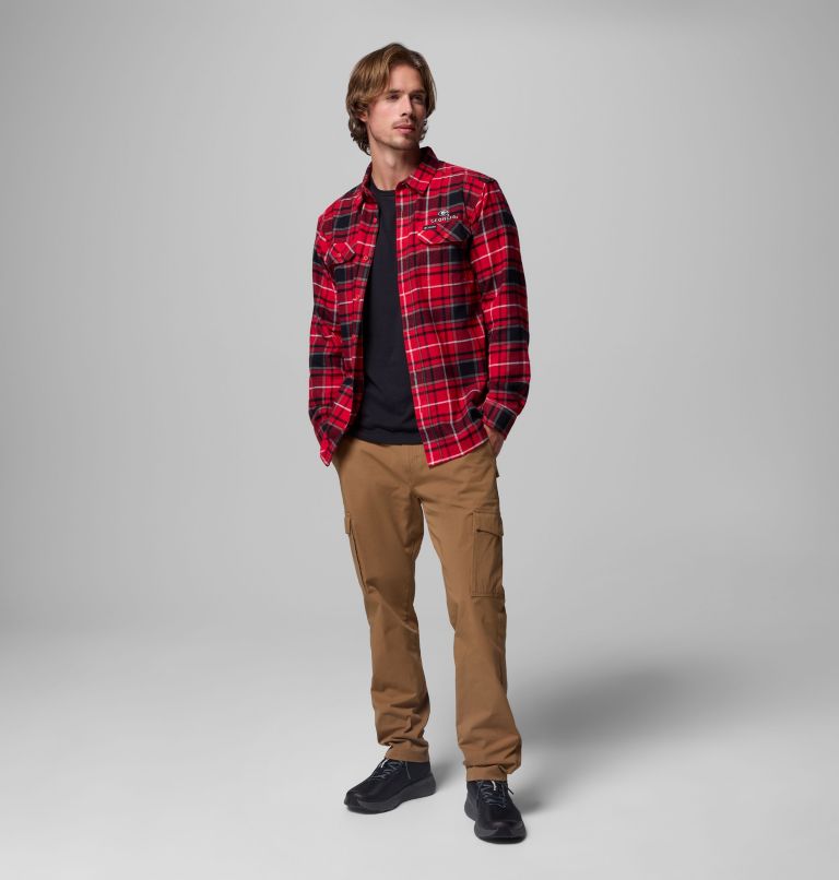 CLG Flare Gun Flannel LS Shirt, Color: UGA - Bright Red Tartan, image 2