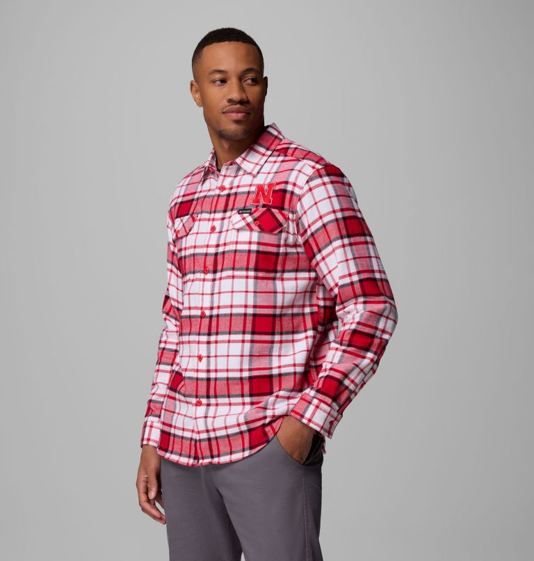 CLG Flare Gun Flannel LS Shirt, Color: NEB - Bright Red Tartan, image 4