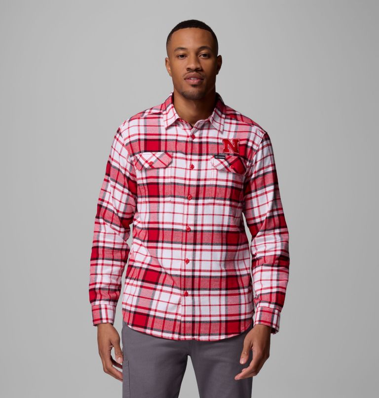CLG Flare Gun Flannel LS Shirt, Color: NEB - Bright Red Tartan, image 1