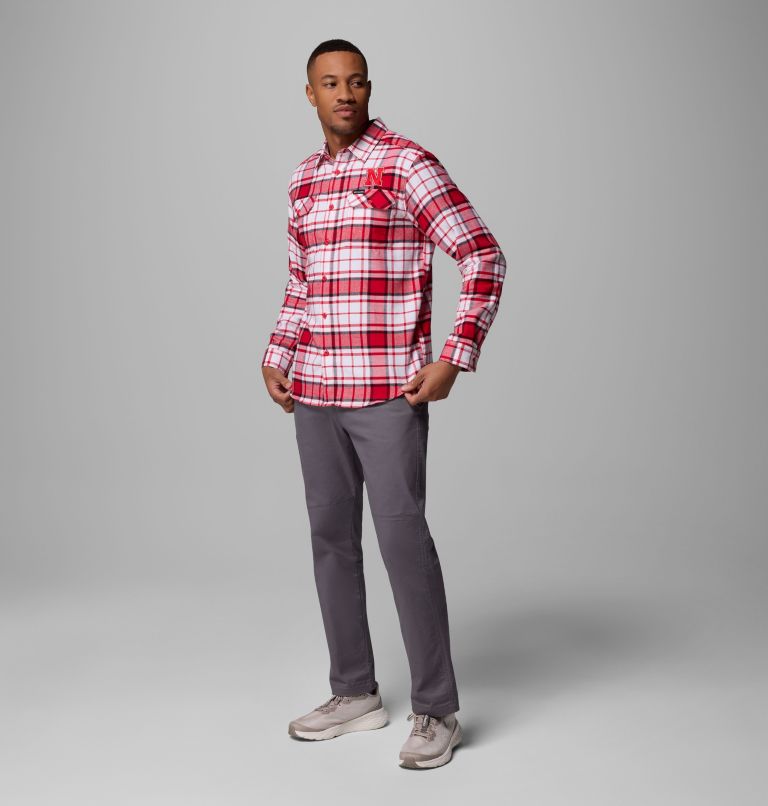 CLG Flare Gun Flannel LS Shirt, Color: NEB - Bright Red Tartan, image 2