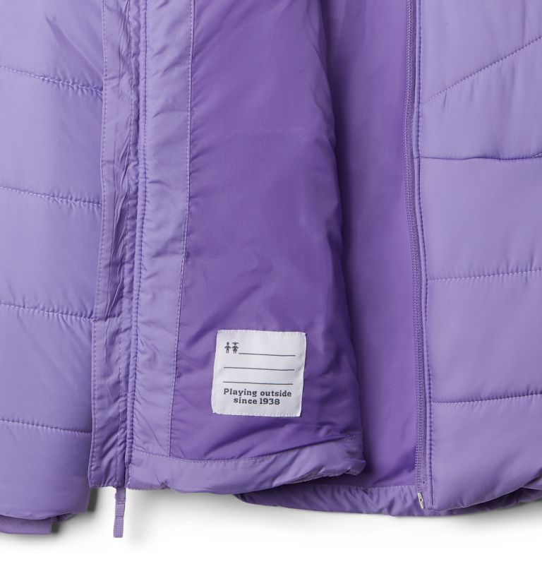 Girls’ Katelyn Crest Jacket, Color: Paisley Purple, image 3