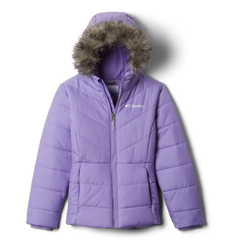 Girls’ Katelyn Crest Jacket, Color: Paisley Purple, image 1
