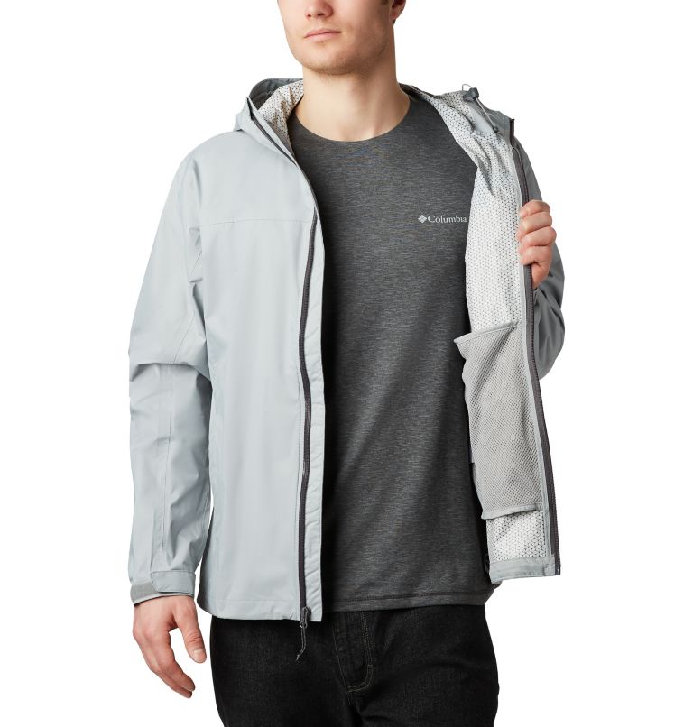 Men's EvaPOURation Rain Jacket, Color: Columbia Grey, image 3