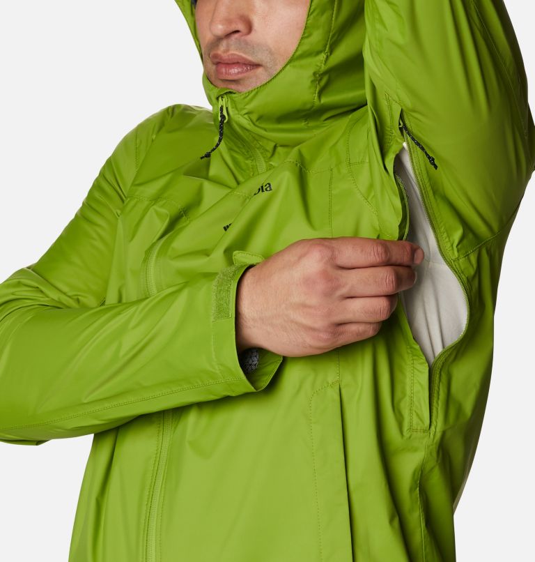 Men's EvaPOURation Rain Jacket, Color: Matcha, image 6