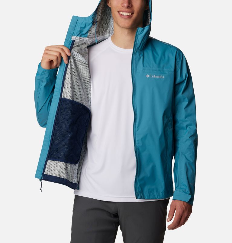 Thumbnail: Men's EvaPOURation Rain Jacket, Color: Shasta, image 5