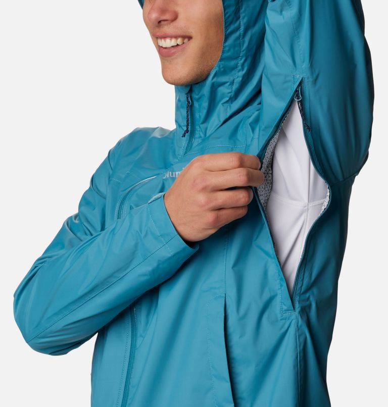 Thumbnail: Men's EvaPOURation Rain Jacket, Color: Shasta, image 7