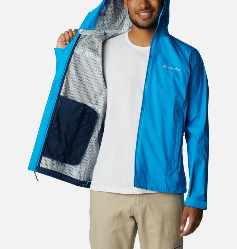 Men's EvaPOURation Rain Jacket, Color: Compass Blue, image 5