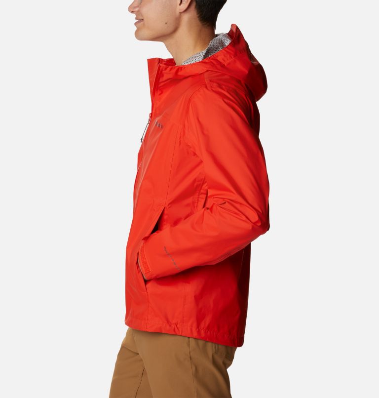 Thumbnail: Men's EvaPOURation Rain Jacket, Color: Spicy, image 3