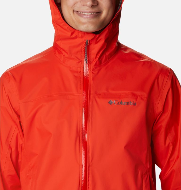 Men's EvaPOURation Rain Jacket, Color: Spicy, image 4