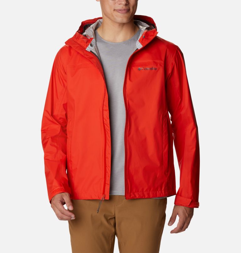 Men's EvaPOURation Rain Jacket, Color: Spicy, image 6