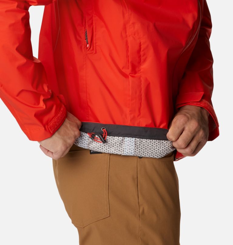Thumbnail: Men's EvaPOURation Rain Jacket, Color: Spicy, image 9