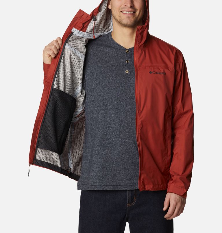 Men's EvaPOURation Rain Jacket, Color: Warp Red, image 5