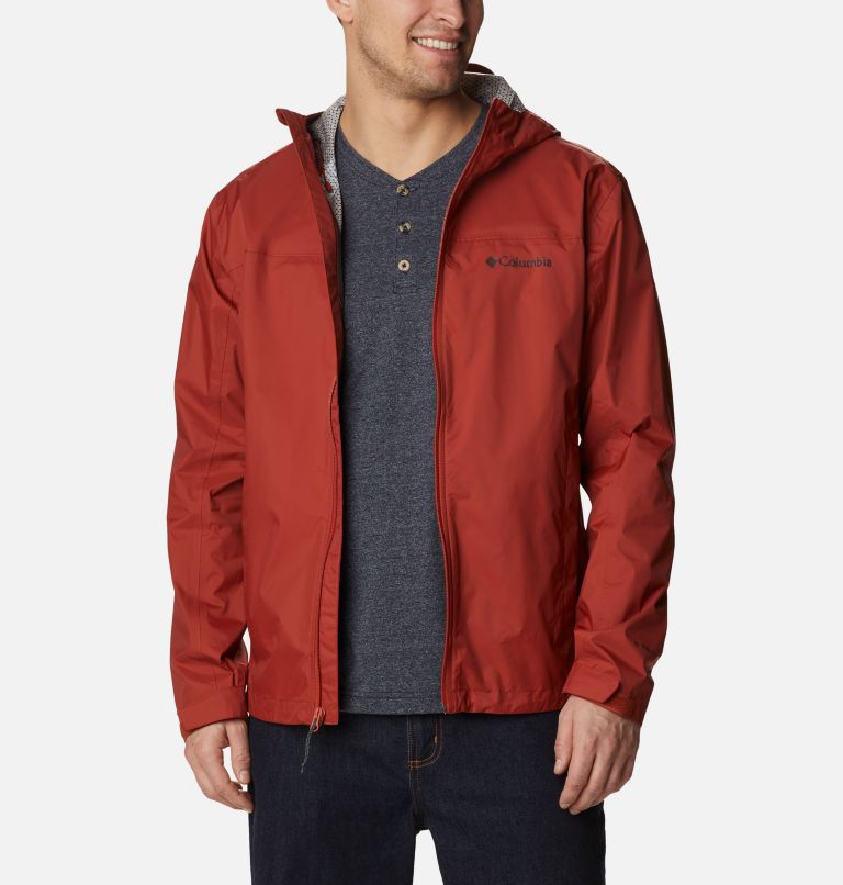 Thumbnail: Men's EvaPOURation Rain Jacket, Color: Warp Red, image 10