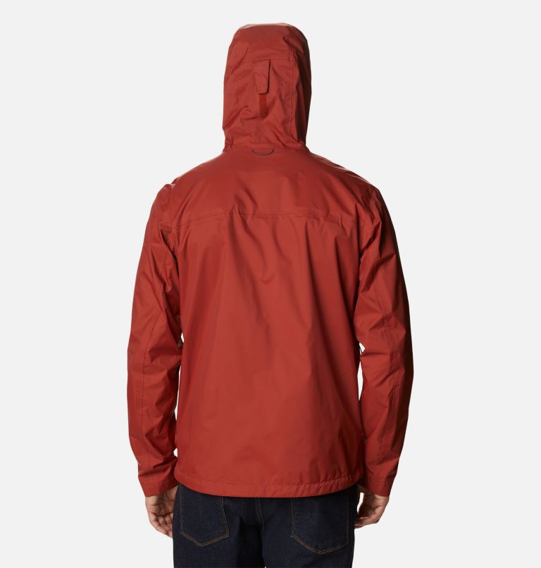 Thumbnail: Men's EvaPOURation Rain Jacket, Color: Warp Red, image 2