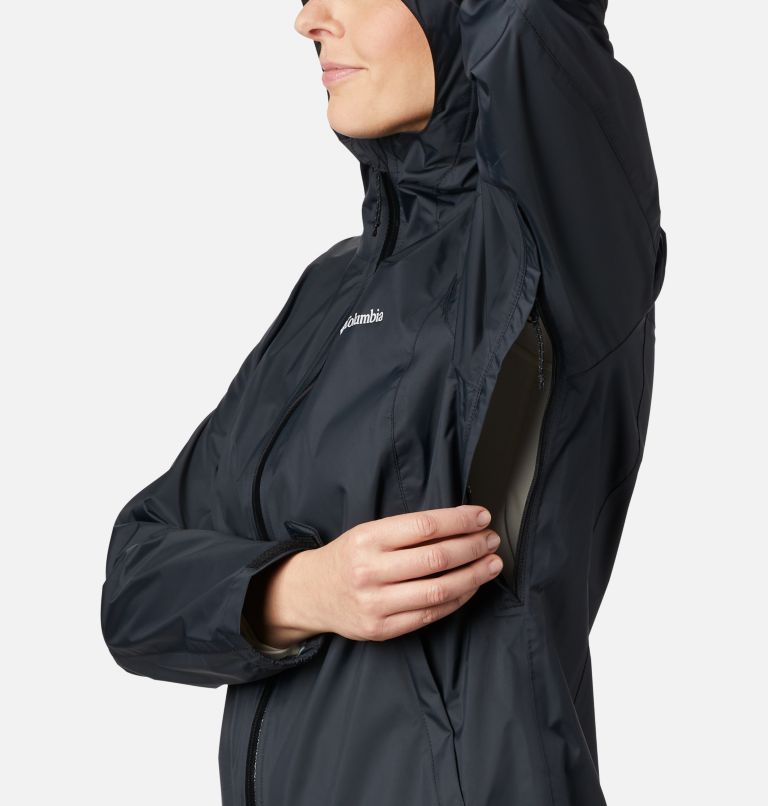 Women's black columbia rain jacket sale