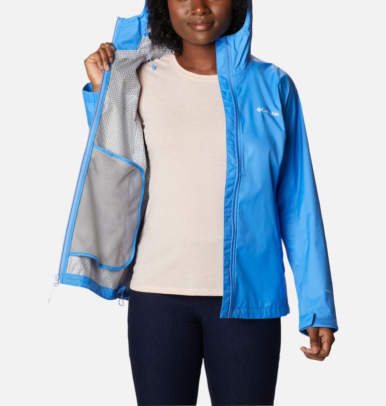 Women’s EvaPOURation Rain Jacket, Color: Harbor Blue, image 5