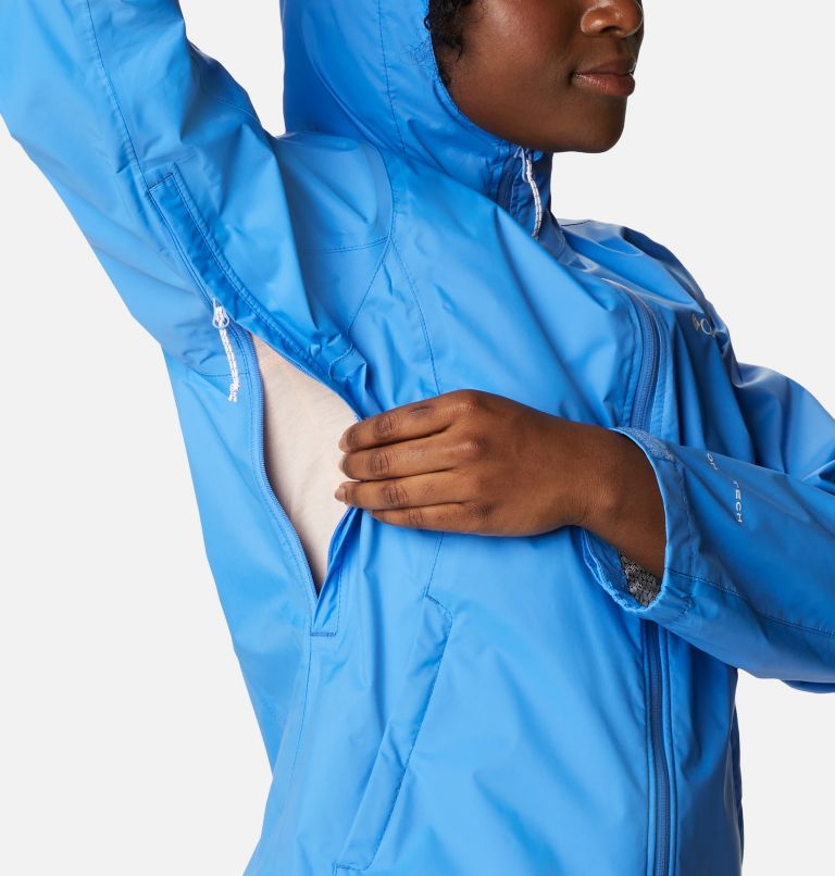 Women’s EvaPOURation Rain Jacket, Color: Harbor Blue, image 6
