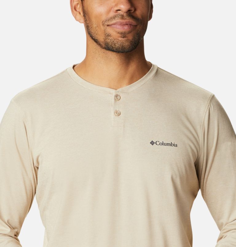 NWT Columbia Men's Henley Shirt Long Sleeve Grayish Thistletown Park AT6266-030 