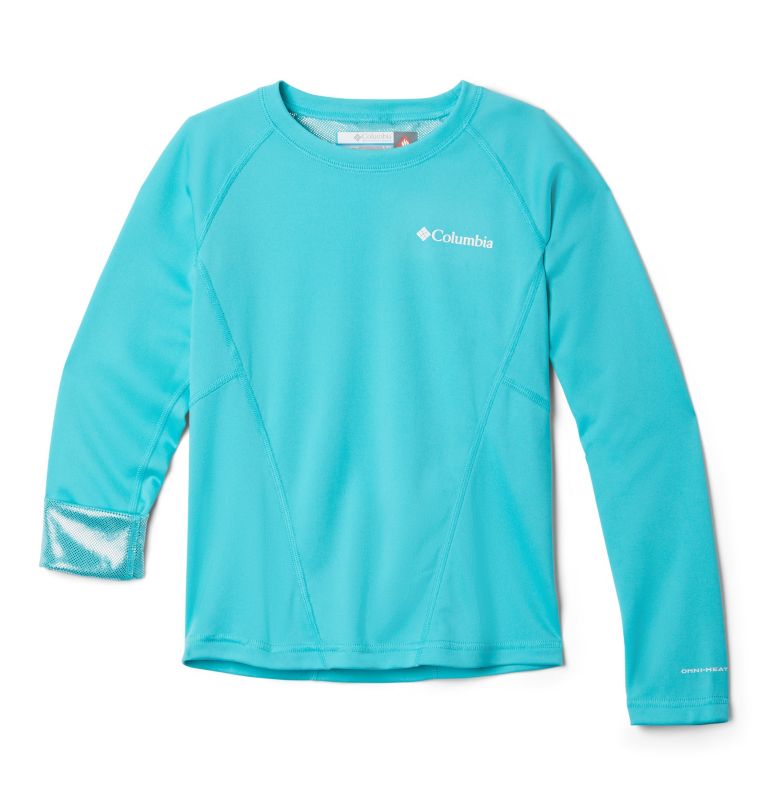 Kids’ Omni-Heat Midweight Baselayer Crew, Color: Geyser, image 2