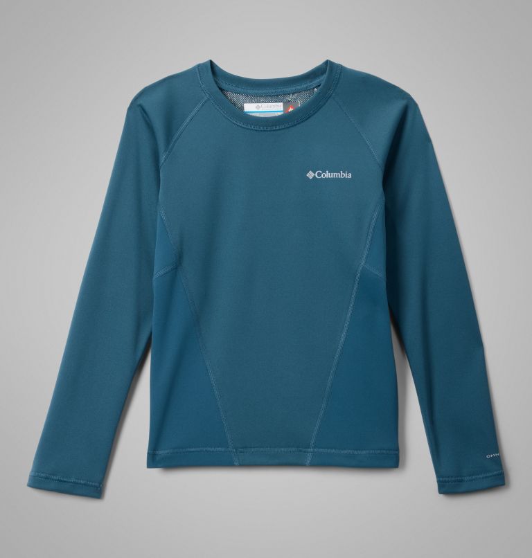 Kids’ Omni-Heat Midweight Baselayer Crew, Color: Everblue, image 1