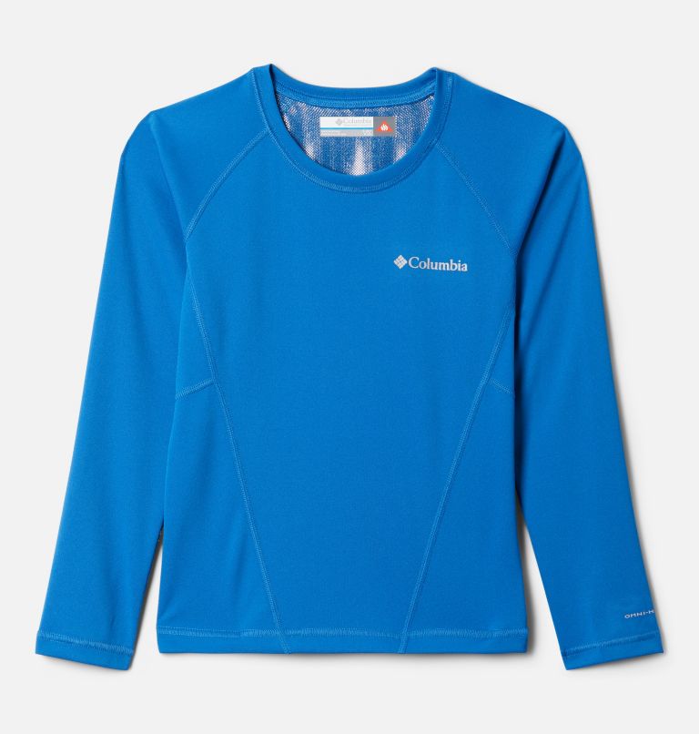 Kids’ Omni-Heat Midweight Baselayer Crew, Color: Bright Indigo, image 1