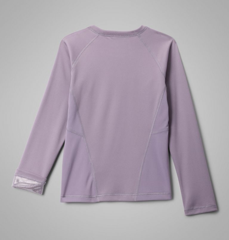 Kids’ Omni-Heat Midweight Baselayer Crew, Color: Shale Purple, image 2
