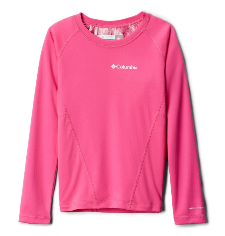 Kids’ Omni-Heat Midweight Baselayer Crew, Color: Pink Ice, image 1