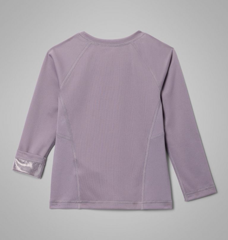 Kids’ Midweight Crew 2 Baselayer Shirt, Color: Shale Purple, image 2