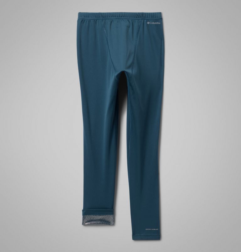 Kids' Omni-Heat Midweight Baselayer Tights, Color: Everblue, image 2